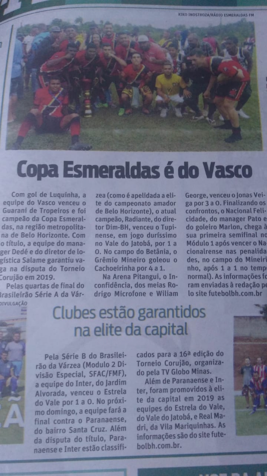 C.R. Direto do ZAPZAP: "Deu no SUPER"... terça, 22 de maio de 2018!