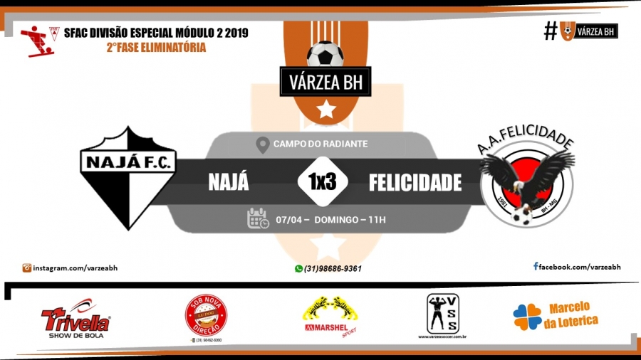 C.R. Direto do ZAPZAP: SFAC Divisão Especial Módulo 2 2019: Najá 1x3 Felicidade