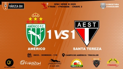 C.R. Direto do ZAPZAP - SFAC Série B 2020: Américo 1x1 Santa Tereza