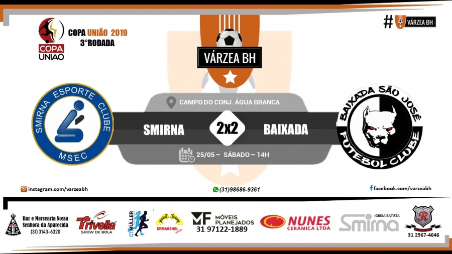 C.R. Direto do ZAPZAP: Copa União 2019: Smirna 2x2 Baixada