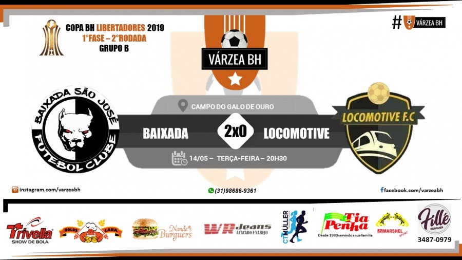 C.R. Direto do ZAPZAP: Copa BH Libertadores da Várzea 2019: Baixada 2x0 Locomotive