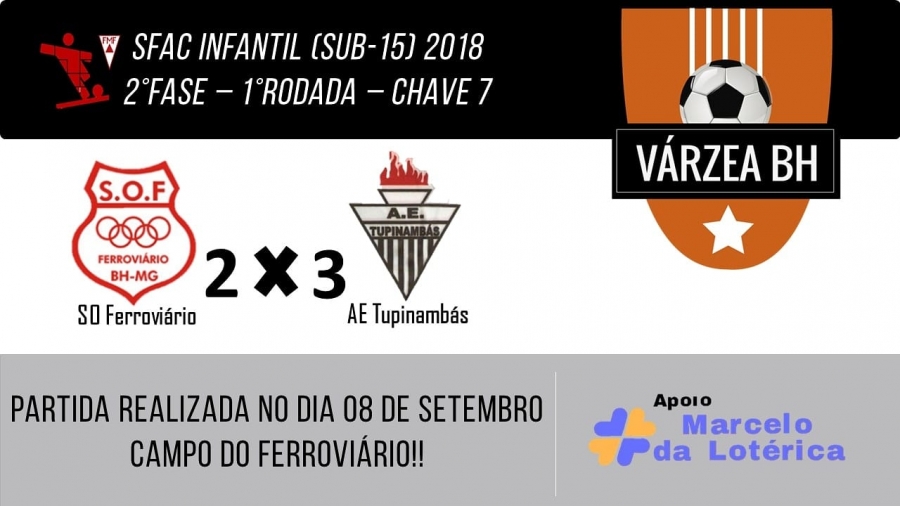 C.R. Direto do ZAPZAP: Ferroviário 2x3 Tupinambás 2018, SUB15 - BH