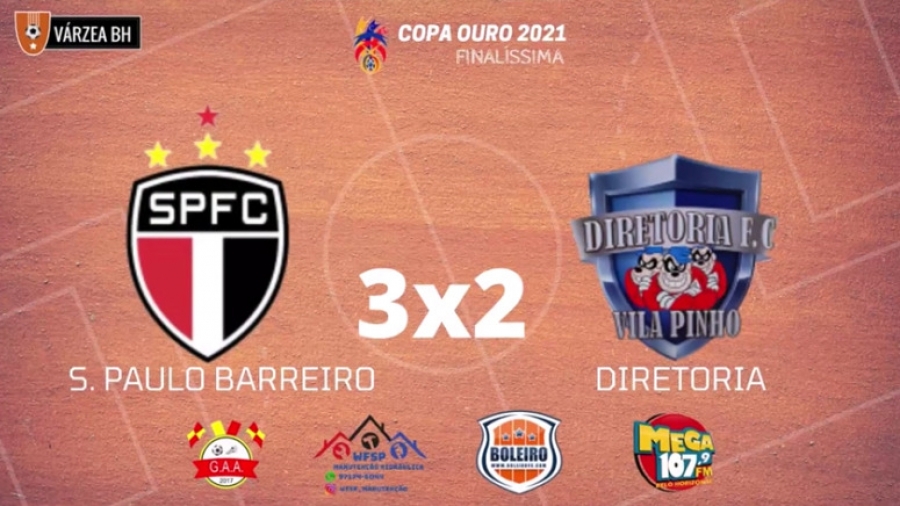 C.R. Direto do ZAPZAP -  Final da Copa Ouro 2021: São Paulo Barreiro 3x2 Diretoria