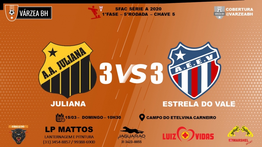C.R. Direto do ZAPZAP - SFAC Série A 2020: Juliana 3x3 Estrela do Vale