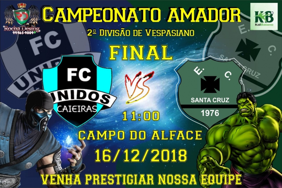C.R. Direto do ZAPZAP: 2ª Divisão Vespasiano, final no ALFACE!