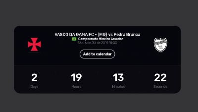 AO VIVO - Vasco (Esmeraldas) Vs Pedra Branca (Ribeirão das Neves), FINAL da edição 2019