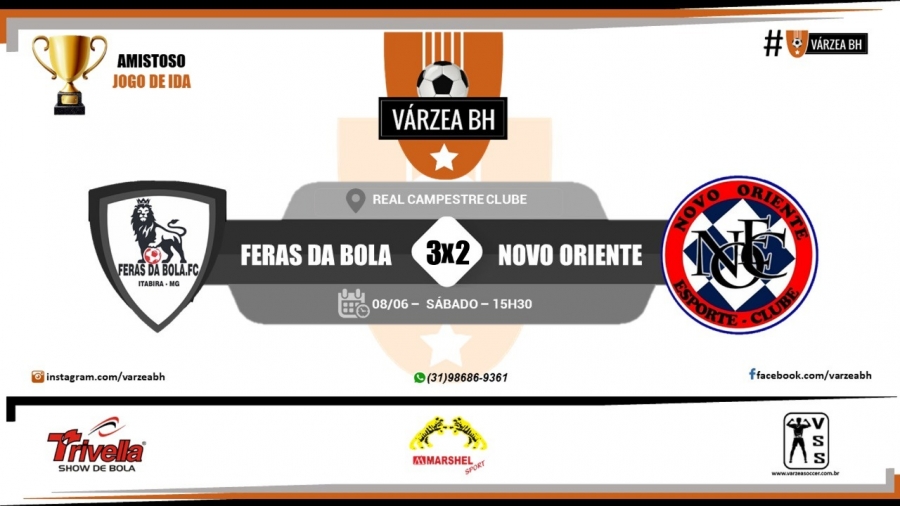 C.R. Direto do ZAPZAP -  Amistosos: Feras da Bola 3x2 Novo Oriente