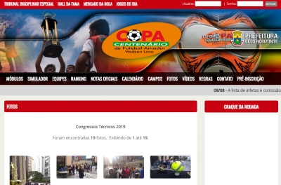 NOVO PORTAL + 1 vitória para os participantes da COPA Centenário Wadson Lima PBH!