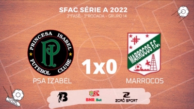 C.R. Direto do ZAPZAP -  SFAC Série A: Princesa Isabel 1x0 Marrocos